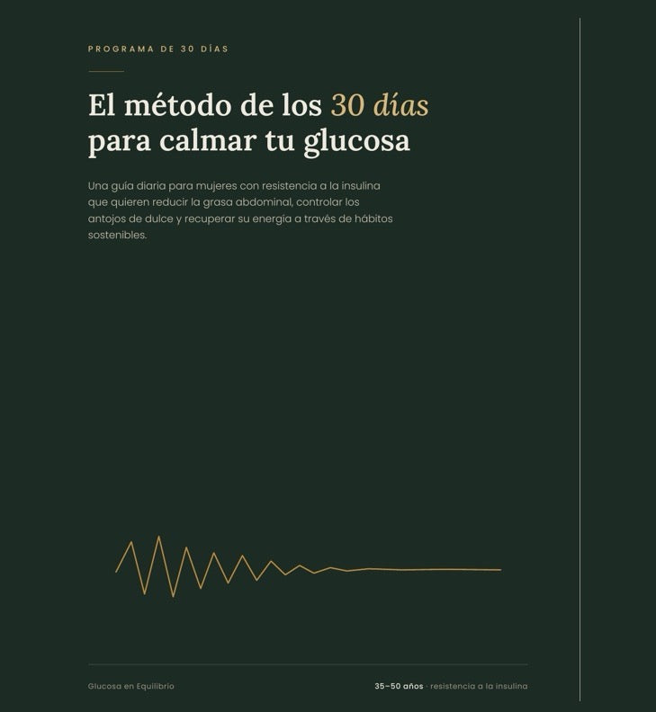 Título del producto:
Método 30 Días – Guía para Reconectar con tu Cuerpo y Equilibrar tu Glucosa